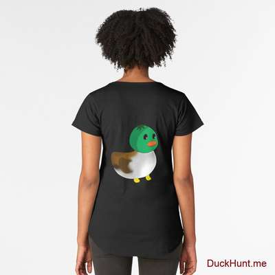 Normal Duck Black Premium Scoop T-Shirt (Back printed) image