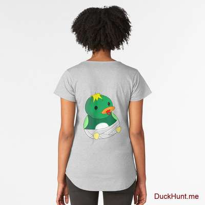 Baby duck Heather Grey Premium Scoop T-Shirt (Back printed) image