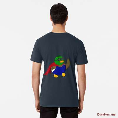 Alive Boss Duck Navy Premium T-Shirt (Back printed) image