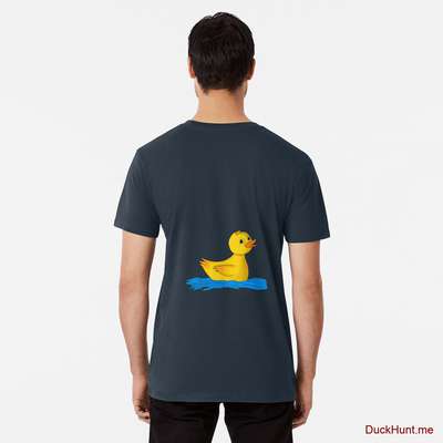 Plastic Duck Navy Premium T-Shirt (Back printed) image