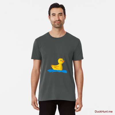 Plastic Duck Dark Grey Premium T-Shirt (Front printed) image