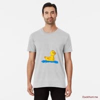Plastic Duck Heather Grey Premium T-Shirt (Front printed)