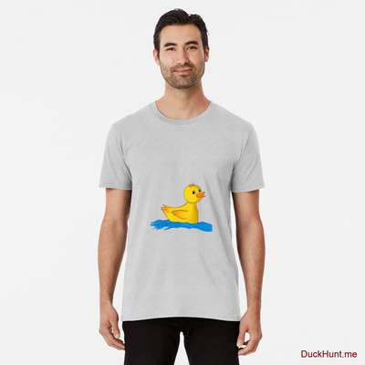 Plastic Duck Heather Grey Premium T-Shirt (Front printed) image