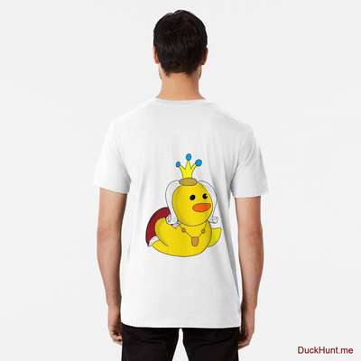 Royal Duck White Premium T-Shirt (Back printed) image