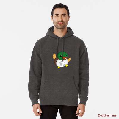 Super duck Charcoal Heather Pullover Hoodie (Front printed) image