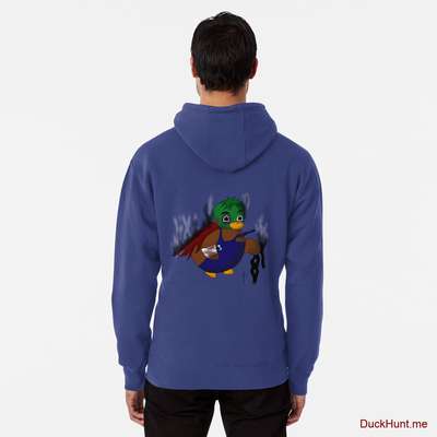 Dead Boss Duck (smoky) Blue Pullover Hoodie (Back printed) image
