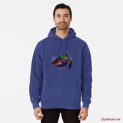 Dead Boss Duck (smoky) Blue Pullover Hoodie (Front printed) image