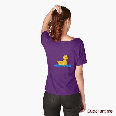 Plastic Duck Purple Relaxed Fit T-Shirt (Back printed) image