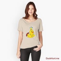 Royal Duck Creme Relaxed Fit T-Shirt (Front printed)
