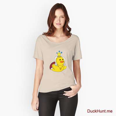 Royal Duck Creme Relaxed Fit T-Shirt (Front printed) image