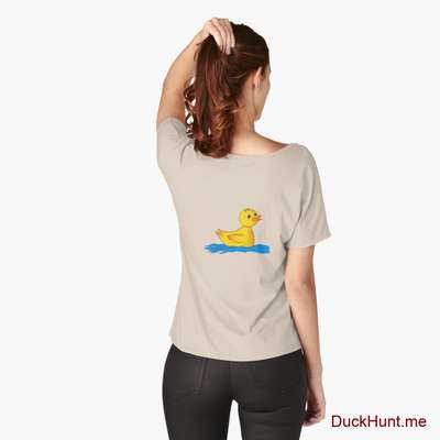 Plastic Duck Creme Relaxed Fit T-Shirt (Back printed) image