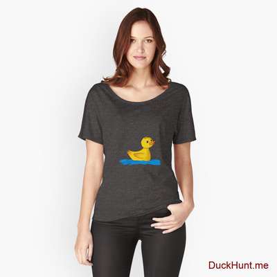 Plastic Duck Charcoal Heather Relaxed Fit T-Shirt (Front printed) image