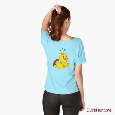 Royal Duck Turquoise Relaxed Fit T-Shirt (Back printed) image