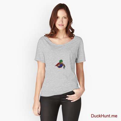 Dead DuckHunt Boss (smokeless) Heather Grey Relaxed Fit T-Shirt (Front printed) image