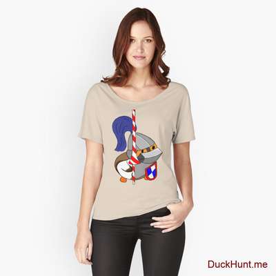 Armored Duck Creme Relaxed Fit T-Shirt (Front printed) image