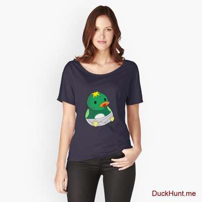 Baby duck Navy Relaxed Fit T-Shirt (Front printed) image