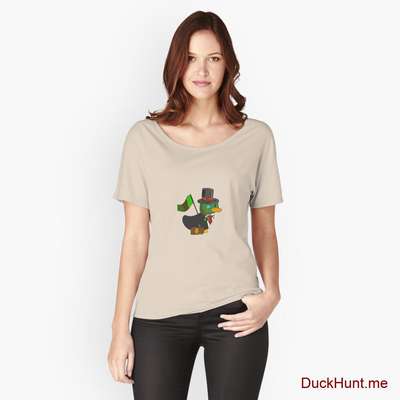 Golden Duck Creme Relaxed Fit T-Shirt (Front printed) image