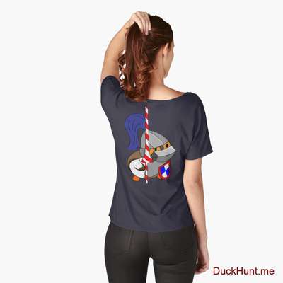 Armored Duck Navy Relaxed Fit T-Shirt (Back printed) image