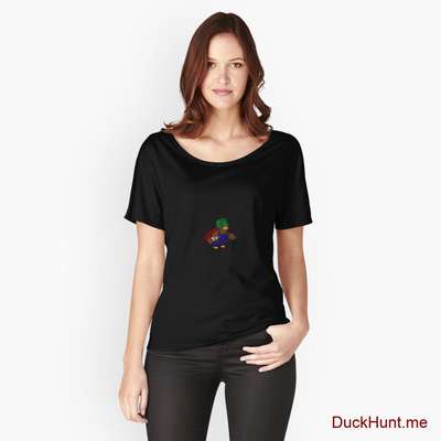 Dead DuckHunt Boss (smokeless) Black Relaxed Fit T-Shirt (Front printed) image