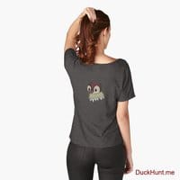 Ghost Duck (fogless) Charcoal Heather Relaxed Fit T-Shirt (Back printed)