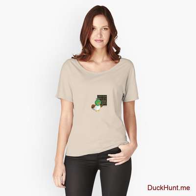 Prof Duck Creme Relaxed Fit T-Shirt (Front printed) image