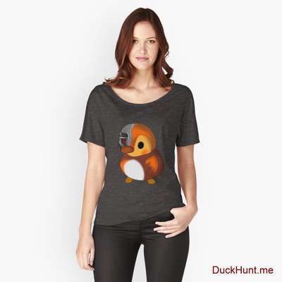 Mechanical Duck Charcoal Heather Relaxed Fit T-Shirt (Front printed) image