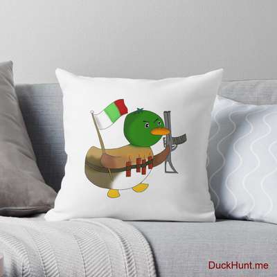 Kamikaze Duck Throw Pillow image