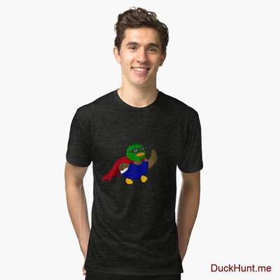 Alive Boss Duck Black Tri-blend T-Shirt (Front printed) image