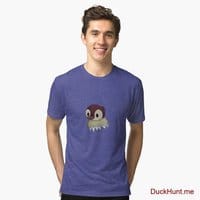 Ghost Duck (fogless) Royal Tri-blend T-Shirt (Front printed)