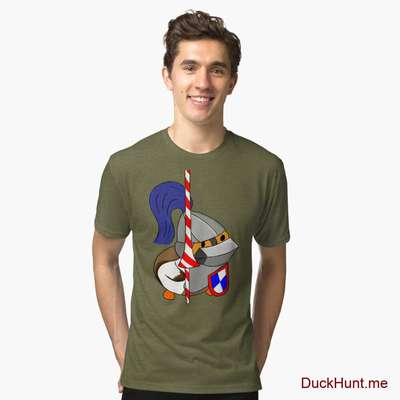 Armored Duck Green Tri-blend T-Shirt (Front printed) image