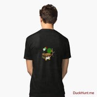 Kamikaze Duck Black Tri-blend T-Shirt (Back printed)