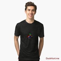 Dead DuckHunt Boss (smokeless) Black Tri-blend T-Shirt (Front printed)