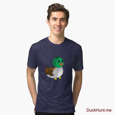 Normal Duck Navy Tri-blend T-Shirt (Front printed) image