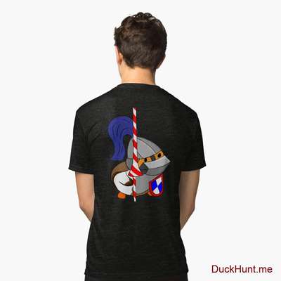 Armored Duck Black Tri-blend T-Shirt (Back printed) image