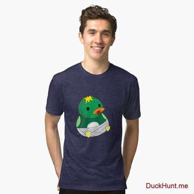 Baby duck Navy Tri-blend T-Shirt (Front printed) image