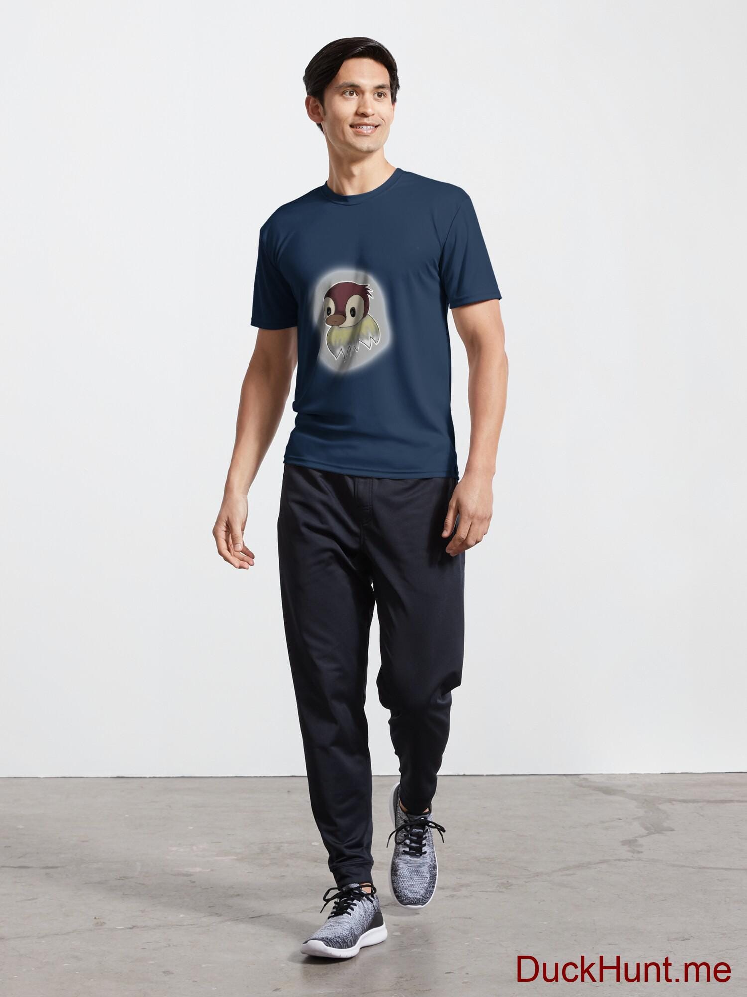 Ghost Duck (foggy) Navy Active T-Shirt (Front printed) alternative image 4
