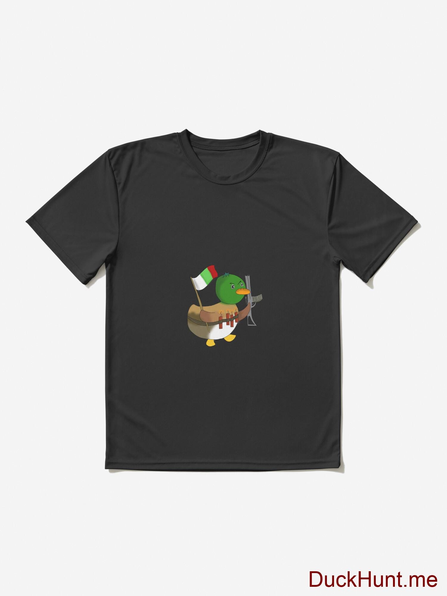 Kamikaze Duck Black Active T-Shirt (Front printed) alternative image 2