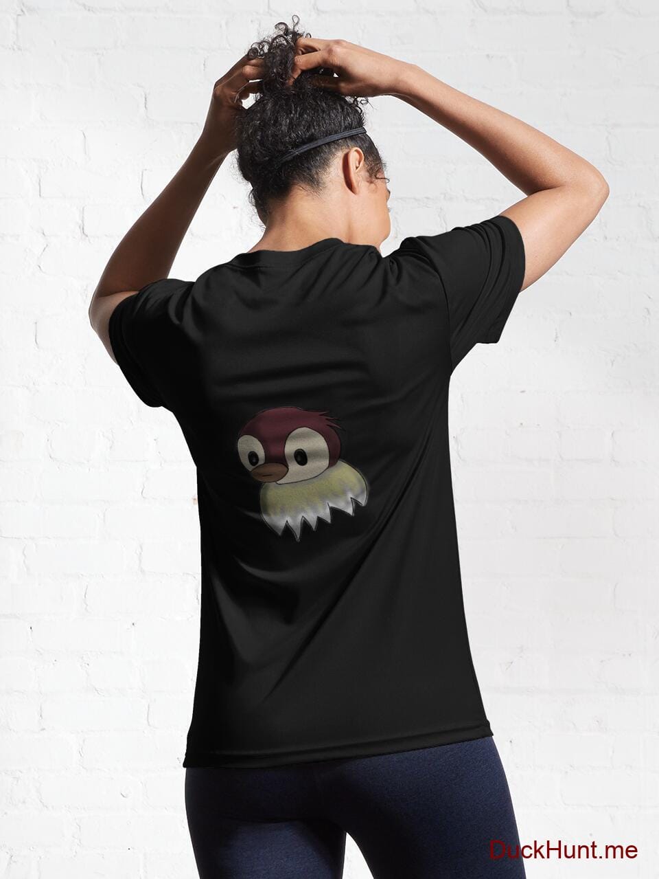 Ghost Duck (fogless) Black Active T-Shirt (Back printed) alternative image 5