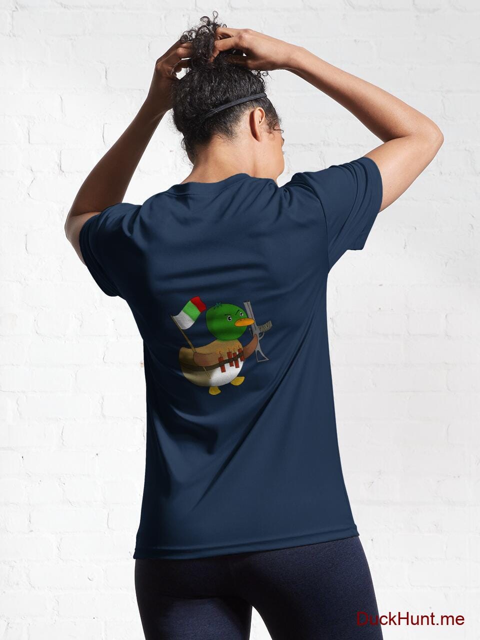 Kamikaze Duck Navy Active T-Shirt (Back printed) alternative image 5