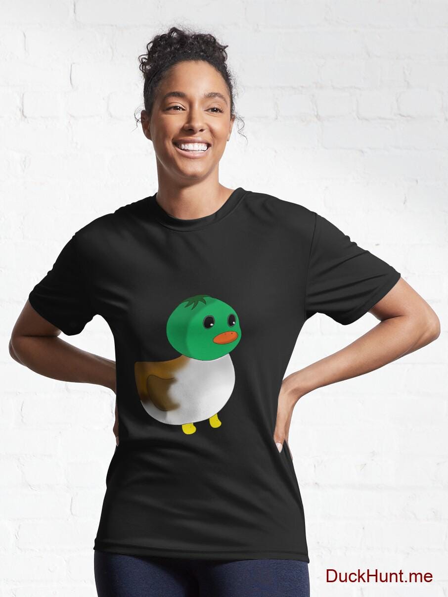Normal Duck Black Active T-Shirt (Front printed) alternative image 5