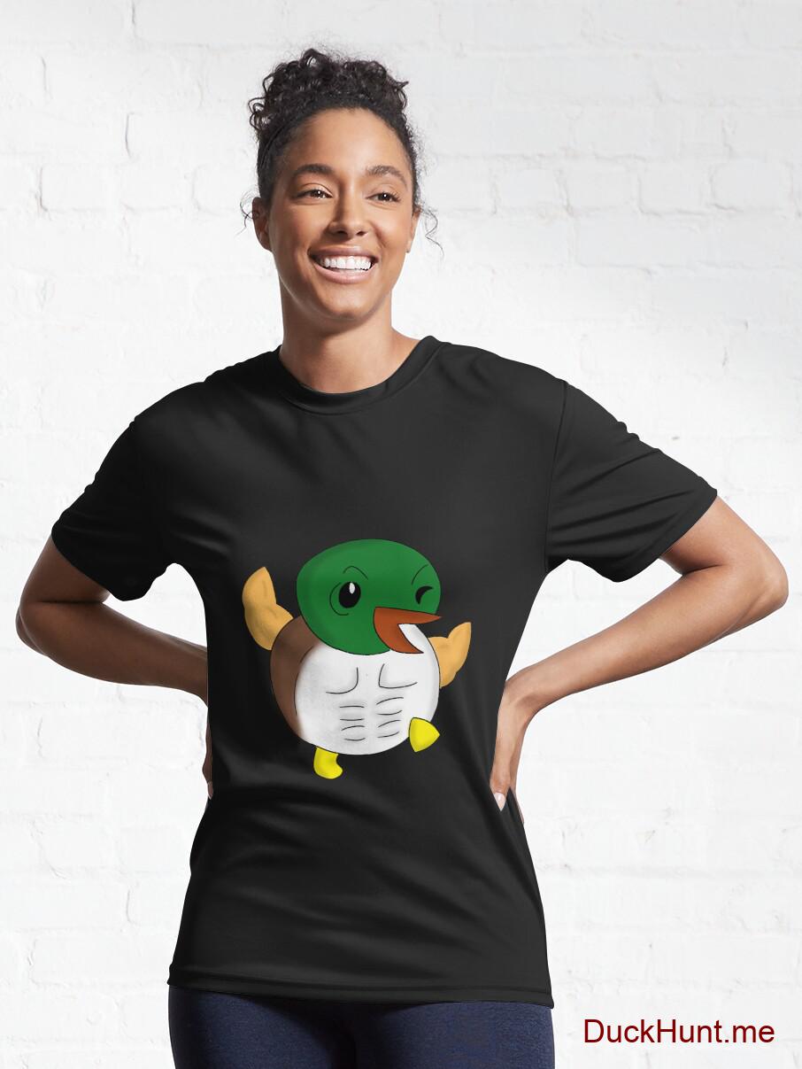 Super duck Black Active T-Shirt (Front printed) alternative image 5