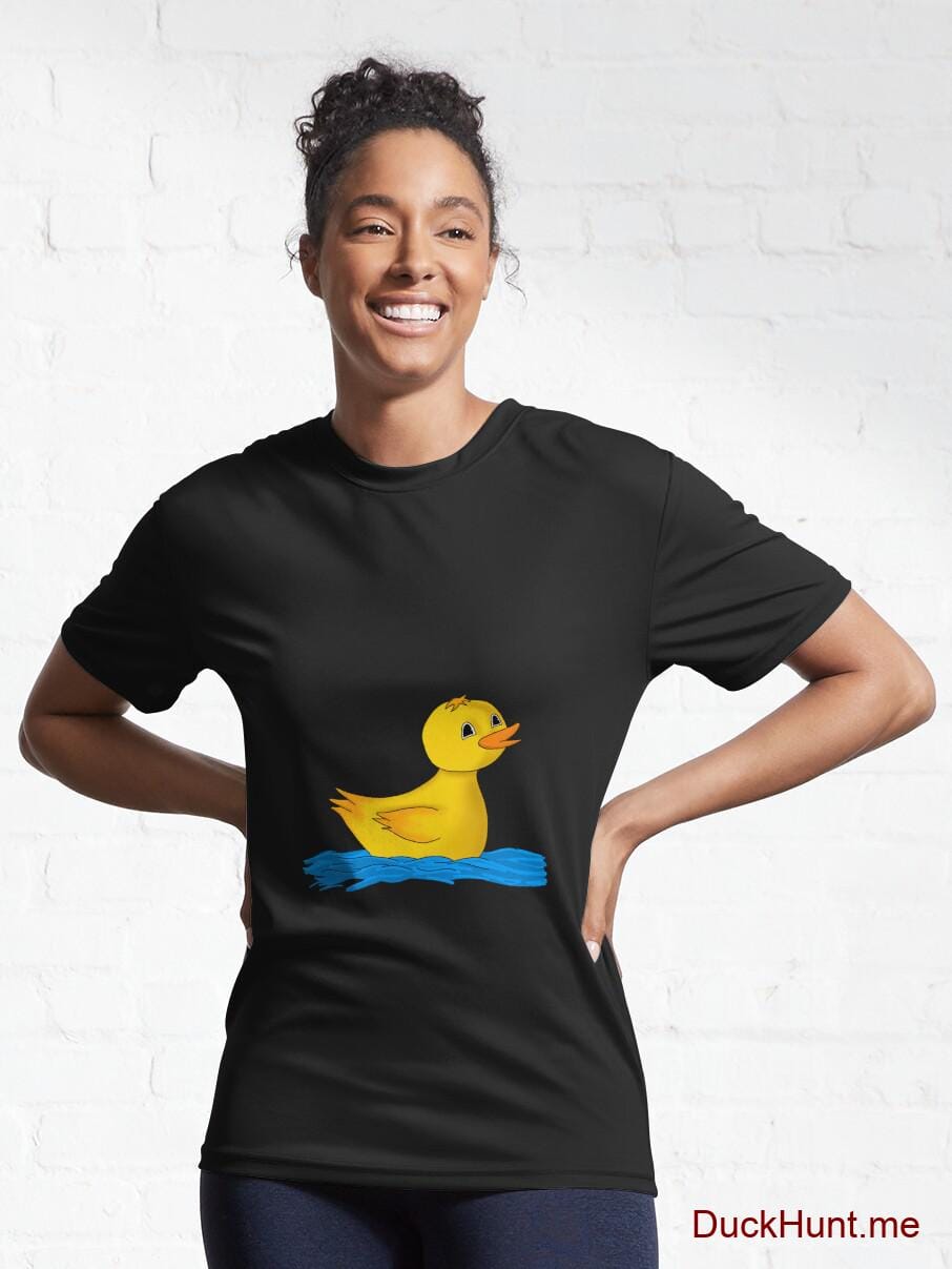 Plastic Duck Black Active T-Shirt (Front printed) alternative image 5
