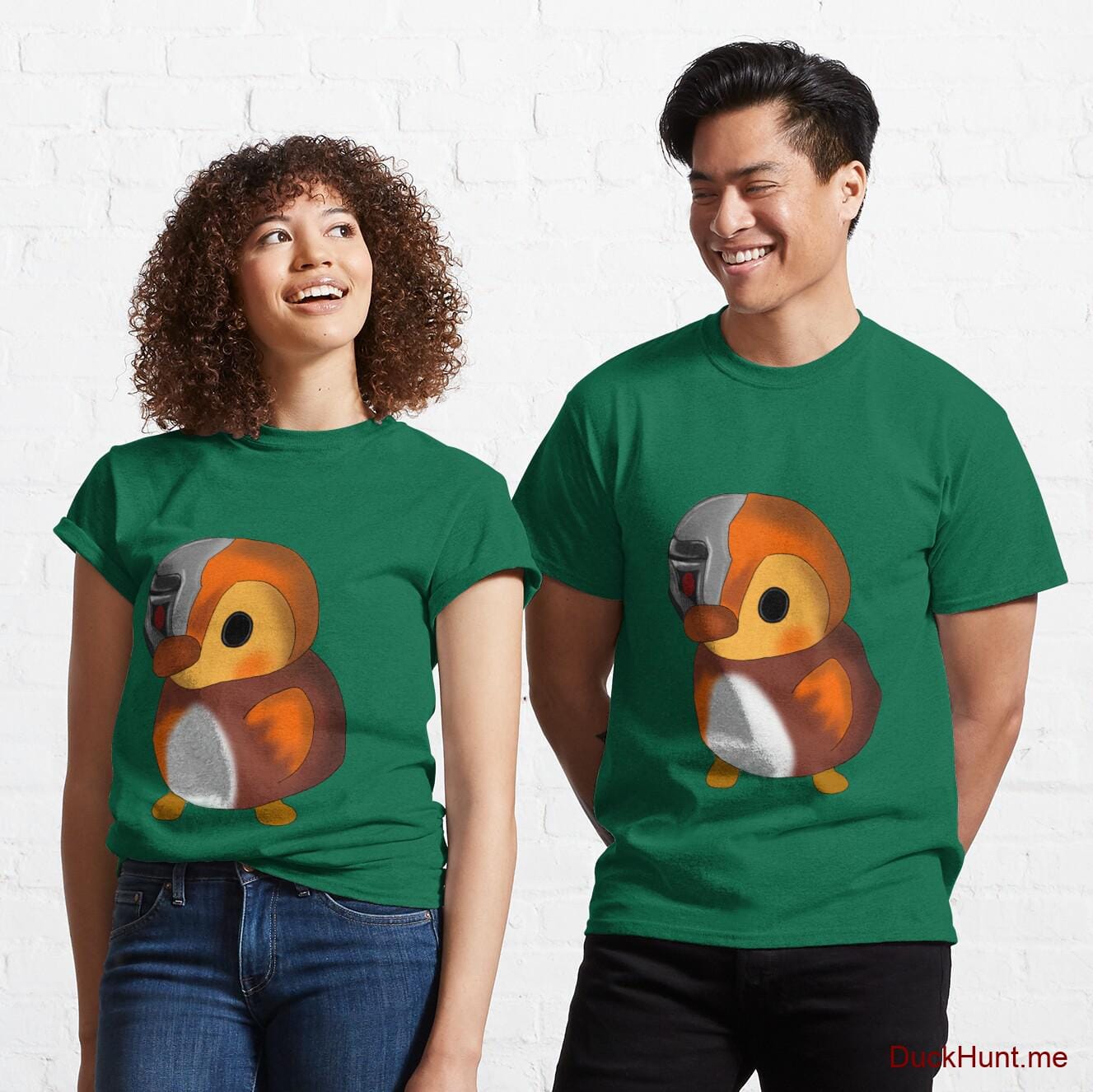 Mechanical Duck Green Classic T-Shirt (Front printed)