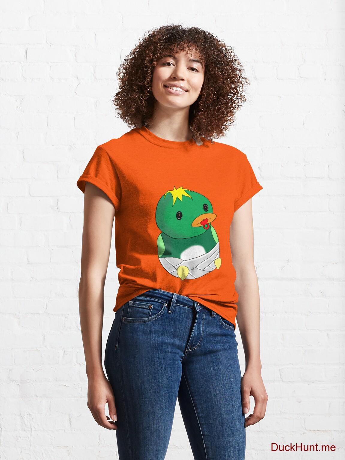 Baby duck Orange Classic T-Shirt (Front printed) alternative image 3