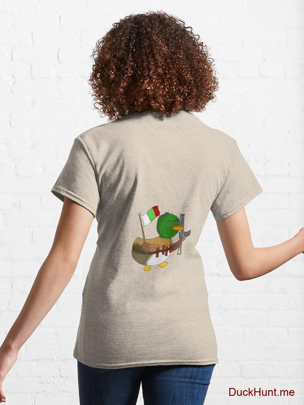 Kamikaze Duck Creme Classic T-Shirt (Back printed) alternative image 4