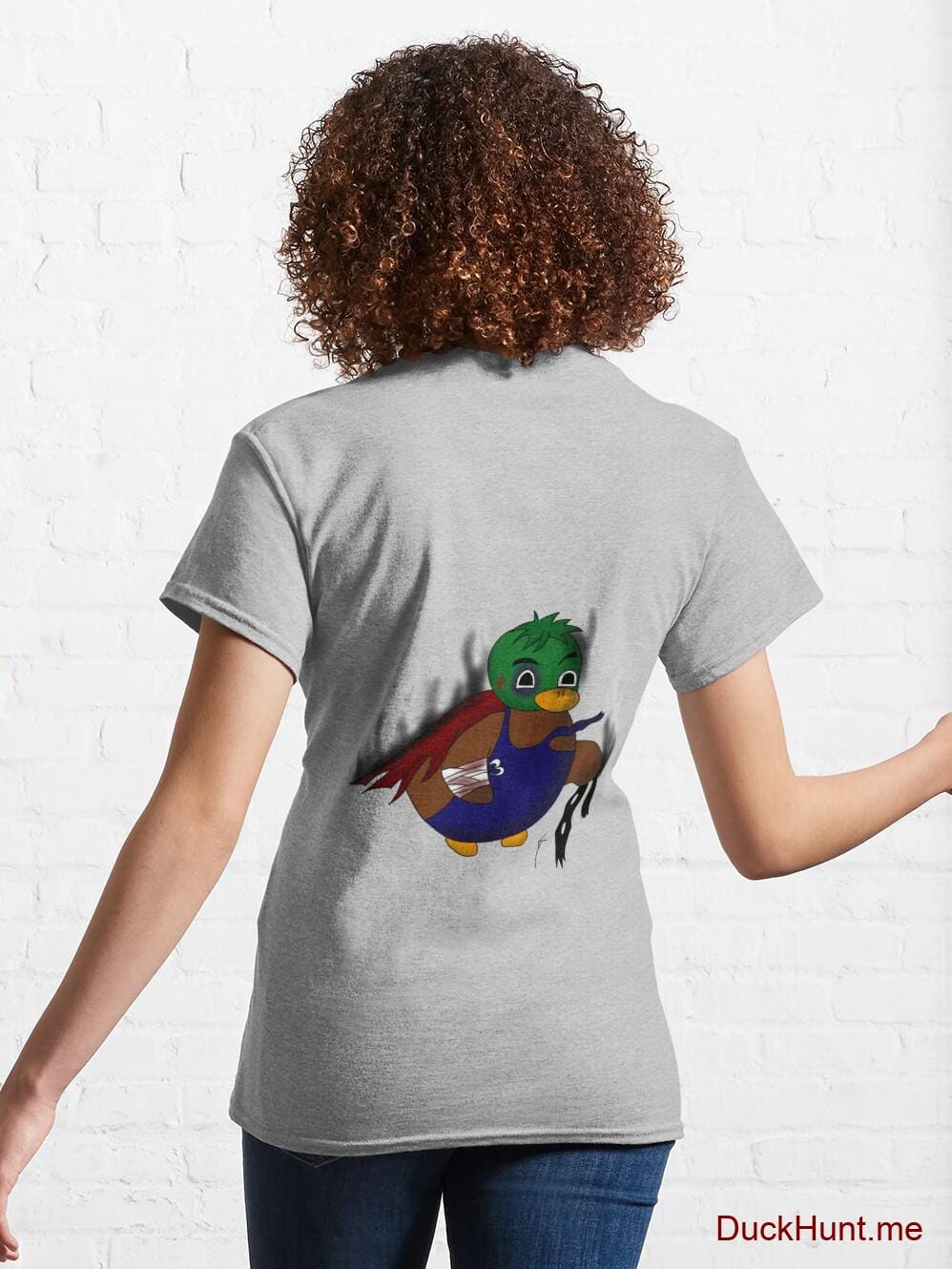 Dead Boss Duck (smoky) Heather Grey Classic T-Shirt (Back printed) alternative image 4