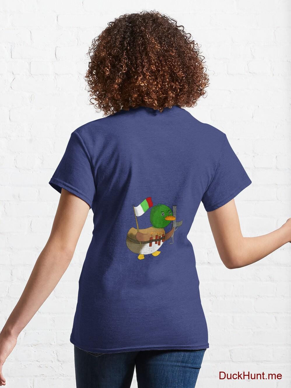 Kamikaze Duck Blue Classic T-Shirt (Back printed) alternative image 4