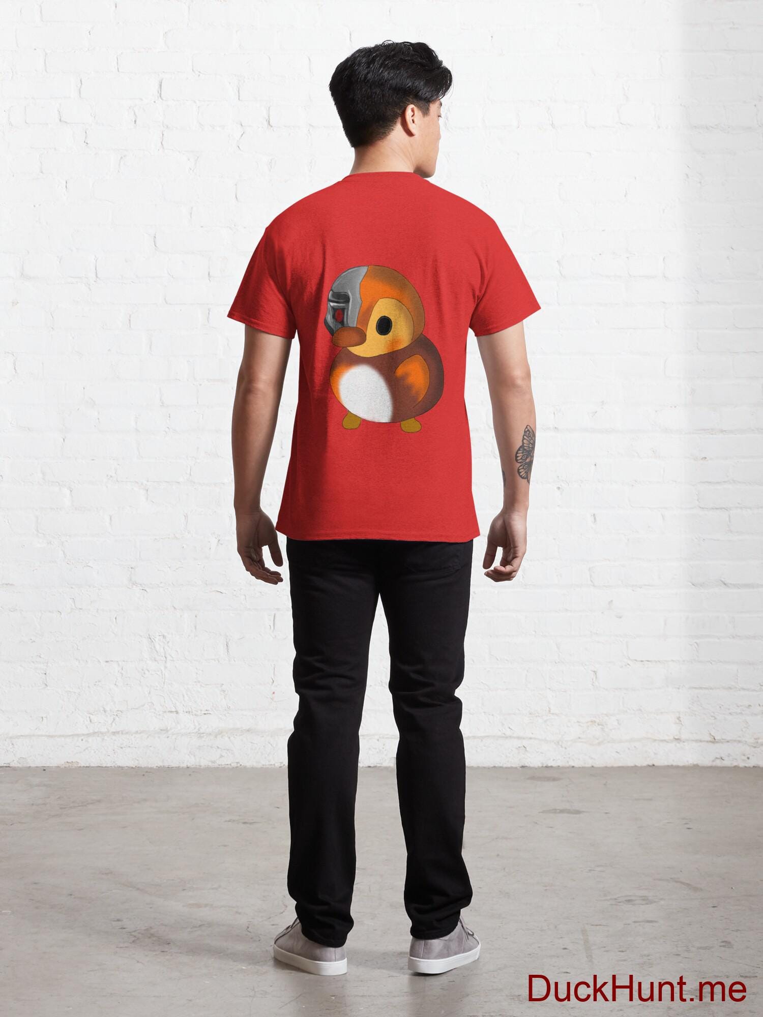 Mechanical Duck Red Classic T-Shirt (Back printed) alternative image 3