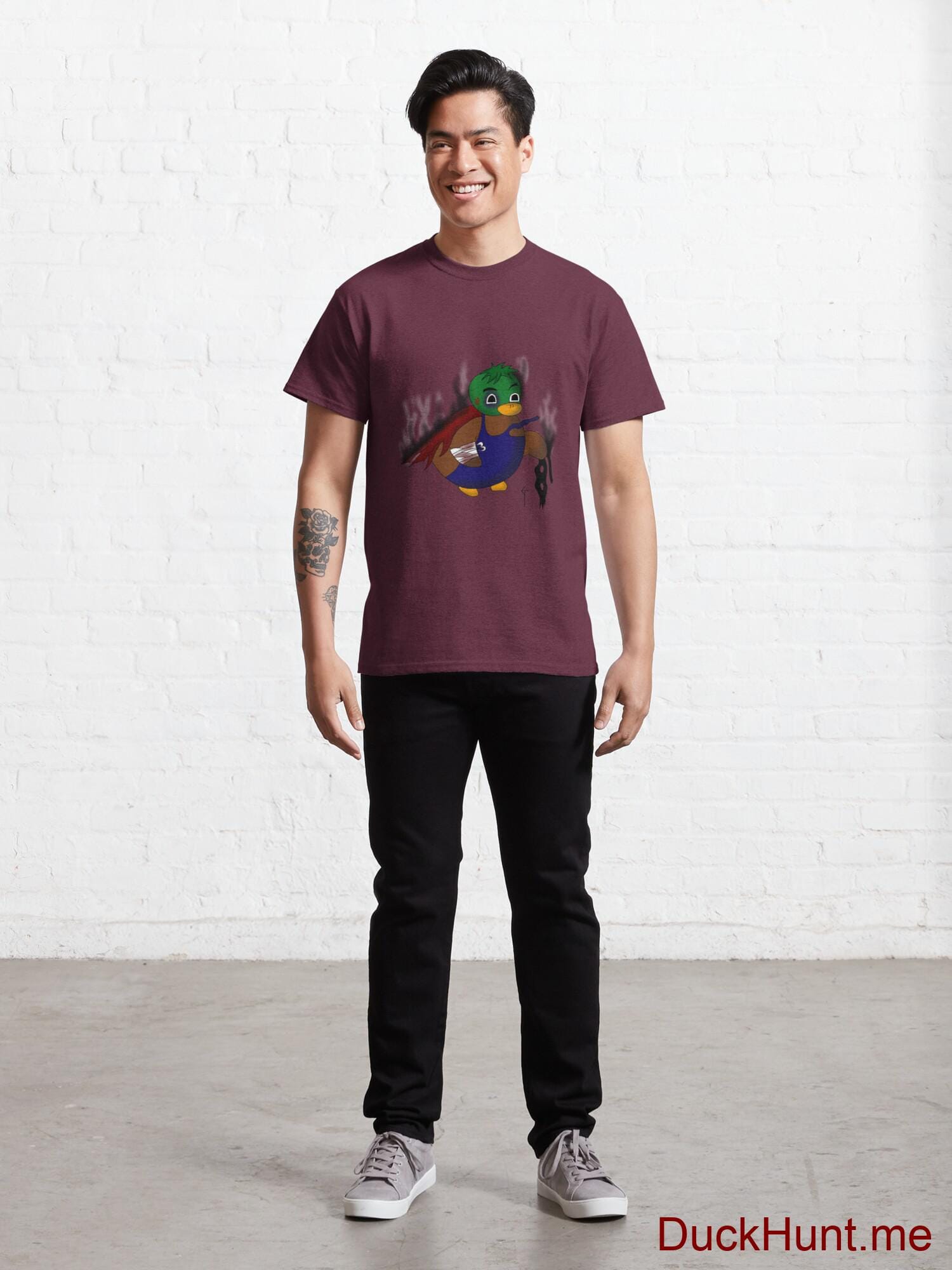 Dead Boss Duck (smoky) Dark Red Classic T-Shirt (Front printed) alternative image 6