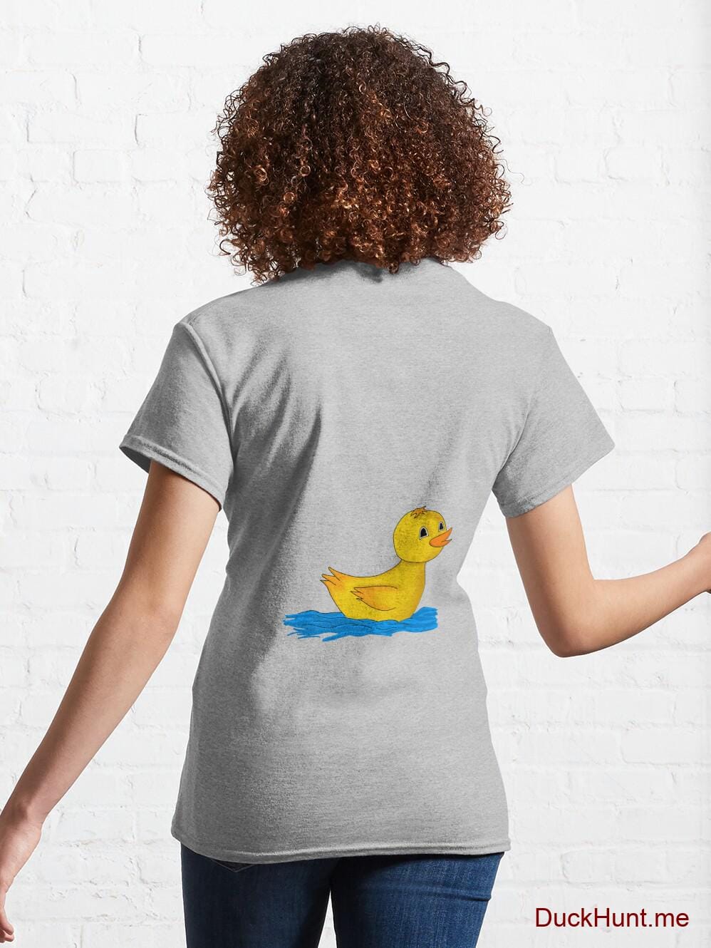 Plastic Duck Heather Grey Classic T-Shirt (Back printed) alternative image 4
